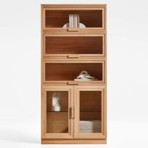 Wood And Glass Display Cabinet