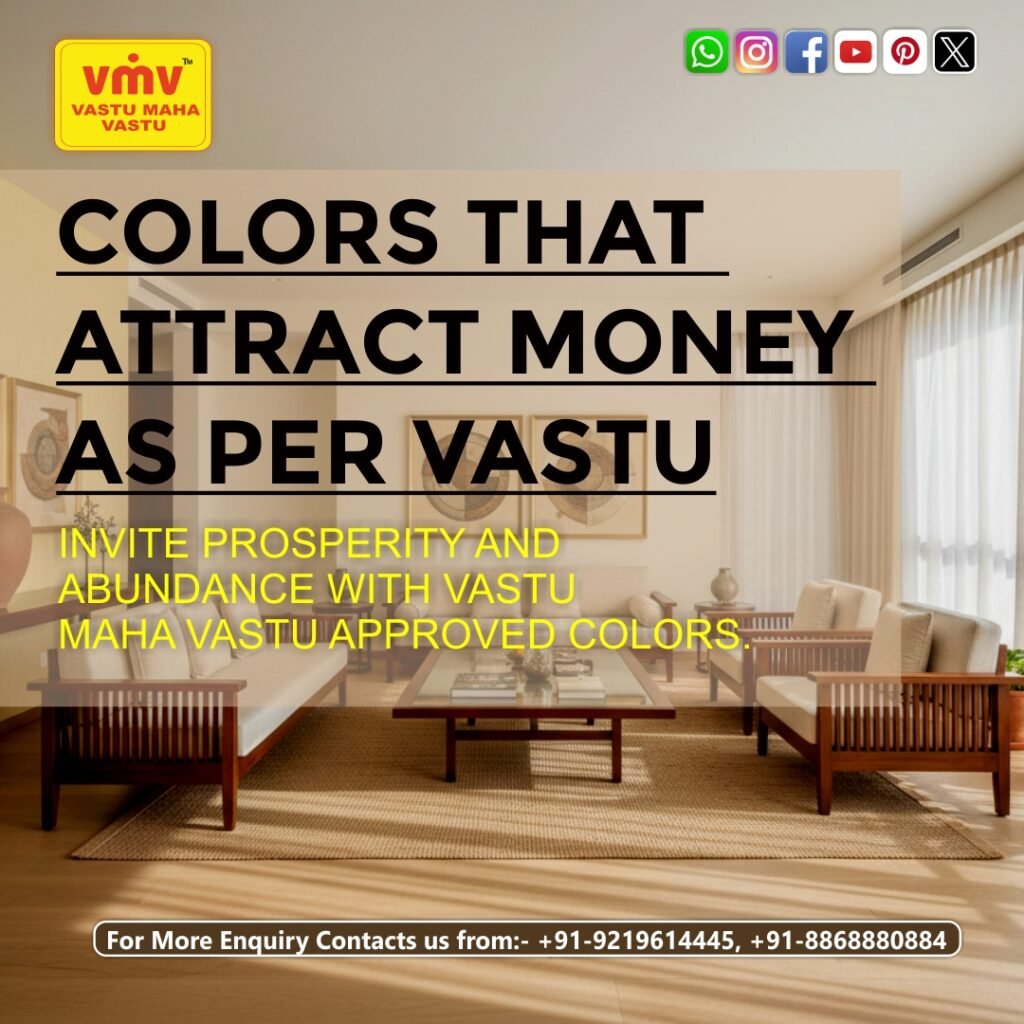 🎨 Colors That Attract Money as per Vastu