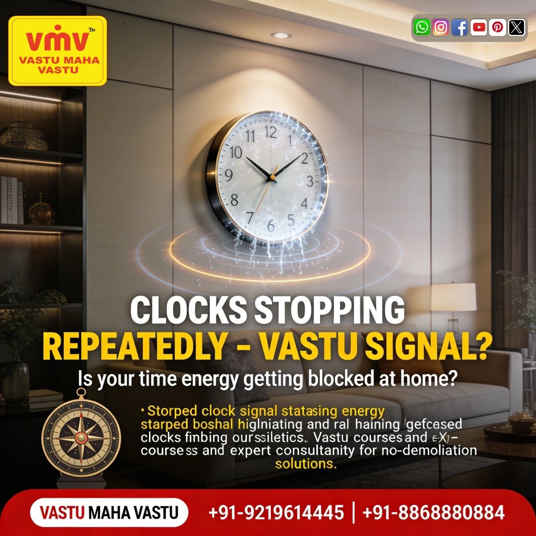 Clocks Stopping Repeatedly – A Hidden Vastu Signal?